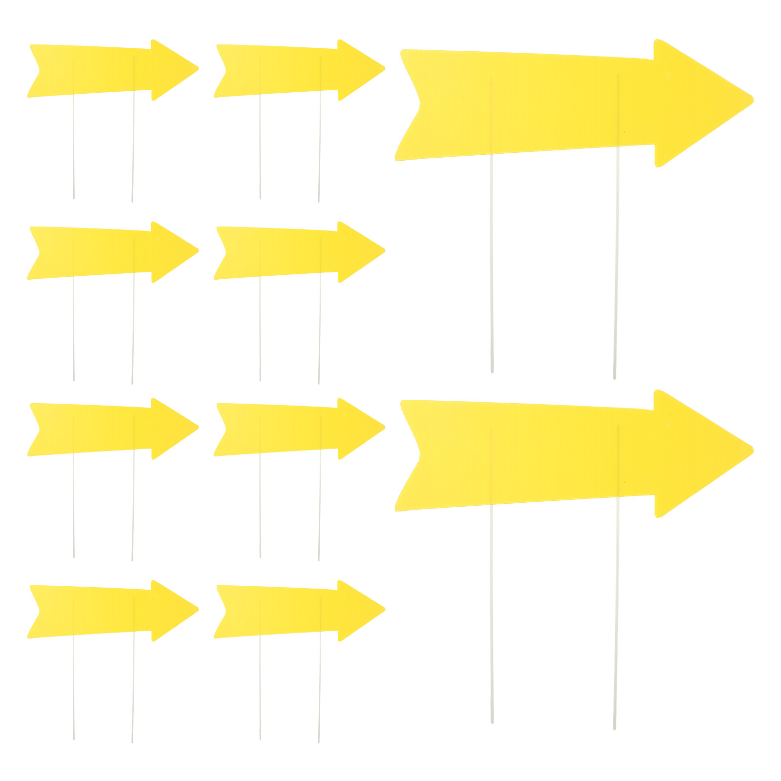 Yard Sign Blank - 10Pcs Blank Yellow Arrow Signs Corrugated