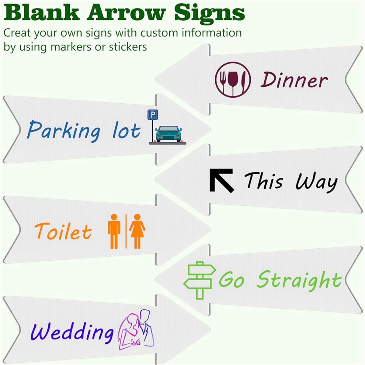 (AIMA) Directional Arrows Sign - Yard Sign Blank 评论和价格