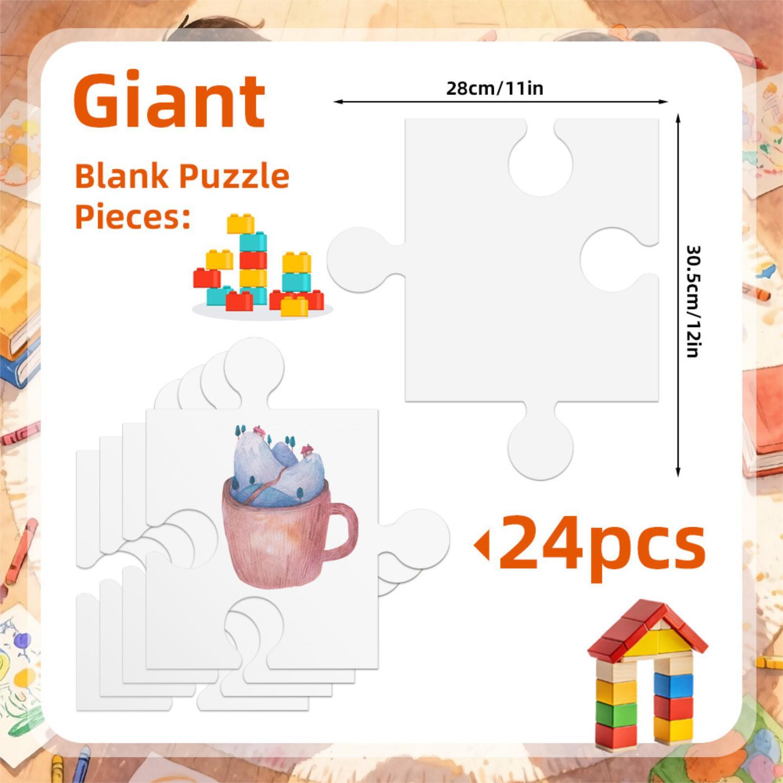 24x White Cardboard Blank Jigs - Puzzle Blank White 评论和价格