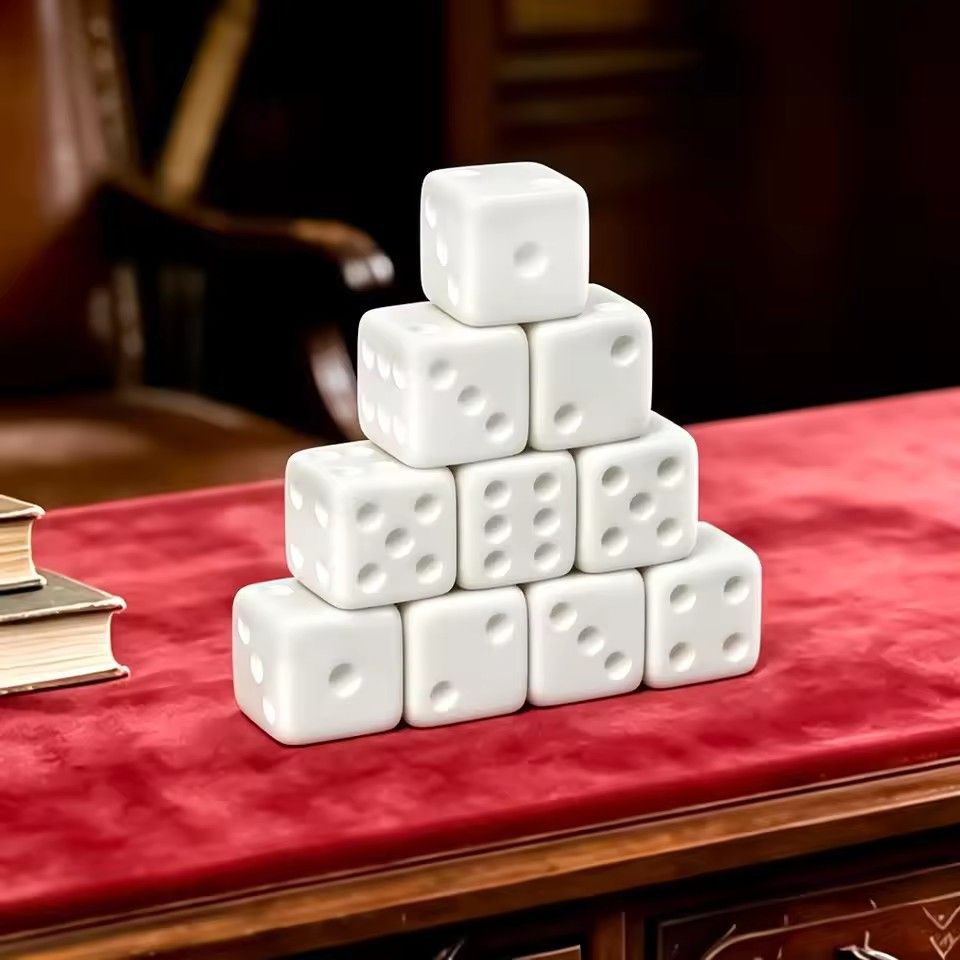 10 Pcs/set Blank White Dice Fu - Puzzle Blank White 评论和价格