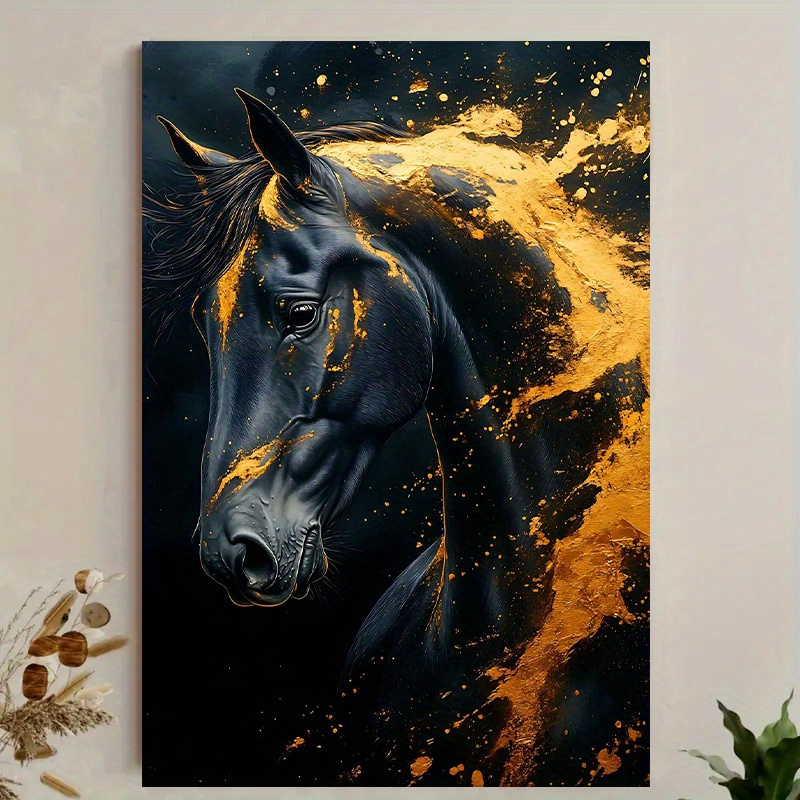 1pc Elegant Black Horse Canvas - Canvas Wrap Ready 评论和价格