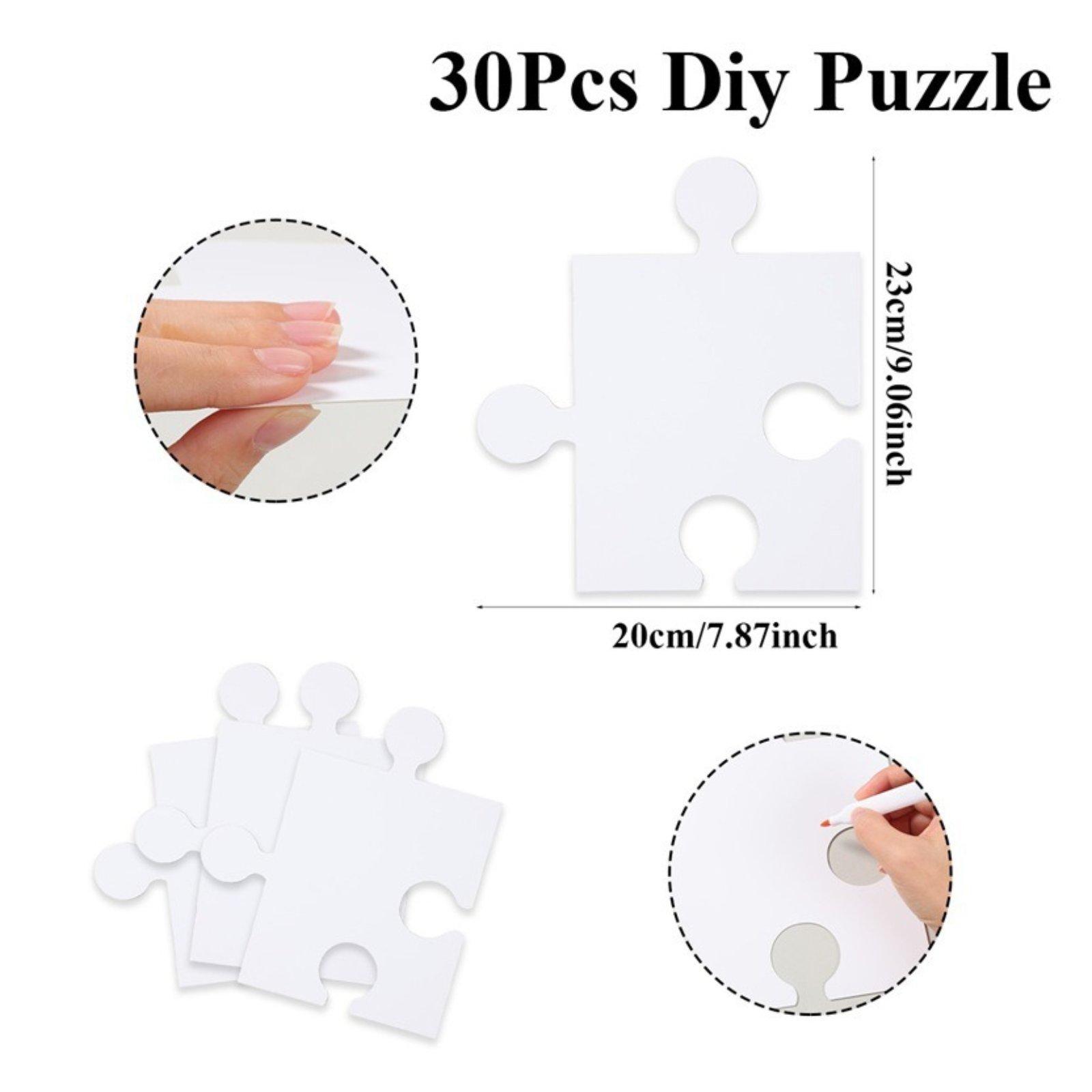 DIY Puzzle Cards Blank White C - Puzzle Blank White 评论和价格